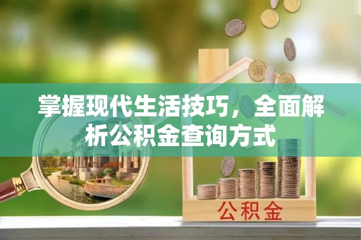 盐埕掌握现代生活技巧，全面解析公积金查询方式