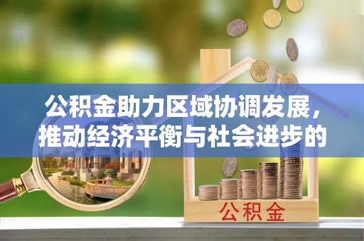 盐埕公积金助力区域协调发展，推动经济平衡与社会进步的新引擎