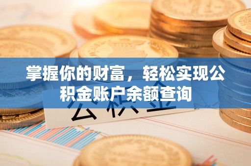 盐埕掌握你的财富，轻松实现公积金账户余额查询