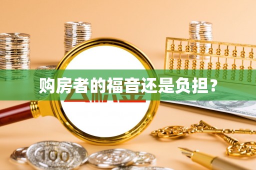 盐埕购房者的福音还是负担？