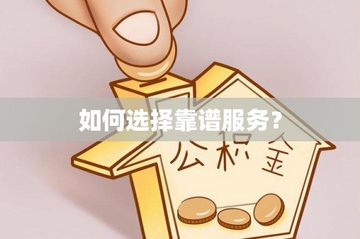 盐埕如何选择靠谱服务？
