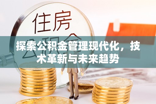盐埕探索公积金管理现代化，技术革新与未来趋势