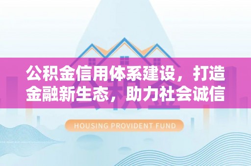 盐埕公积金信用体系建设，打造金融新生态，助力社会诚信发展
