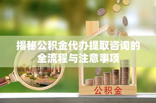 盐埕揭秘公积金代办提取咨询的全流程与注意事项