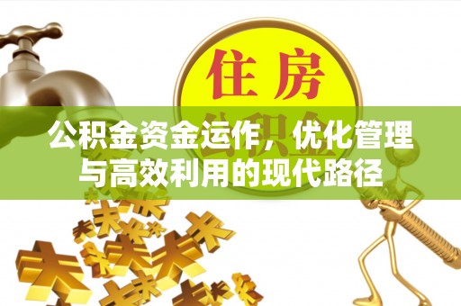 盐埕公积金资金运作，优化管理与高效利用的现代路径