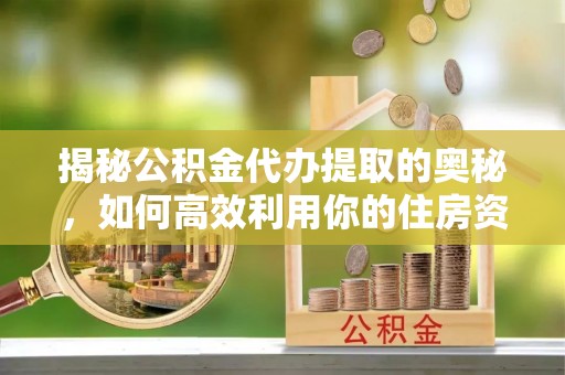 盐埕揭秘公积金代办提取的奥秘，如何高效利用你的住房资金