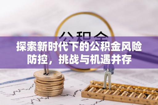 盐埕探索新时代下的公积金风险防控，挑战与机遇并存
