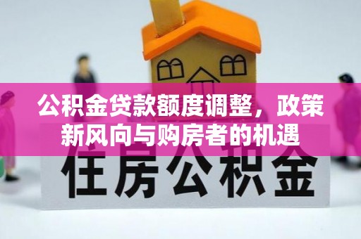盐埕公积金贷款额度调整，政策新风向与购房者的机遇