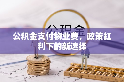 盐埕公积金支付物业费，政策红利下的新选择