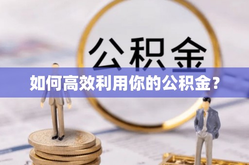 盐埕如何高效利用你的公积金？
