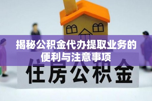 盐埕揭秘公积金代办提取业务的便利与注意事项