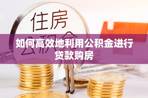 盐埕如何高效地利用公积金进行贷款购房