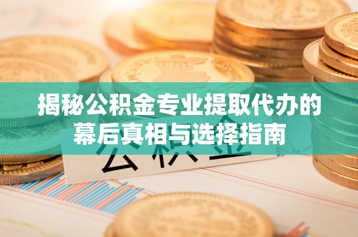盐埕揭秘公积金专业提取代办的幕后真相与选择指南