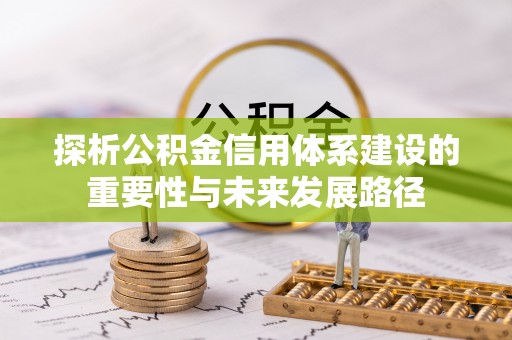 盐埕探析公积金信用体系建设的重要性与未来发展路径